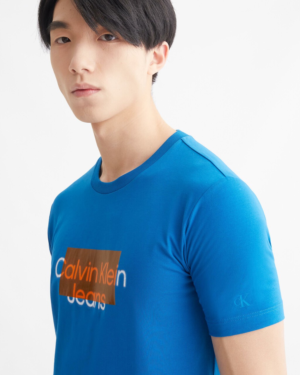 Movements Blurry Logo Slim Tee, Tarps Blue, hi-res