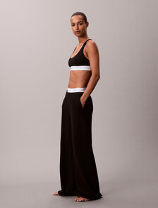 Logo Cotton Jersey Pyjama Pants, Black, hi-res