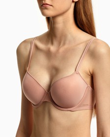 SHEER MARQUISETTE LIGHT LINED DEMI BRA, Subdued, hi-res