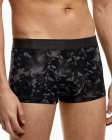 CK BLACK MICRO LOW RISE TRUNK, CYANOTYPE FLORAL_SLEEK GREY, hi-res