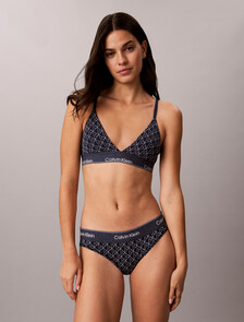 Limited Edition Triangle Bra - Icon Cotton Modal, Denim Emblem Pageant Blue, hi-res