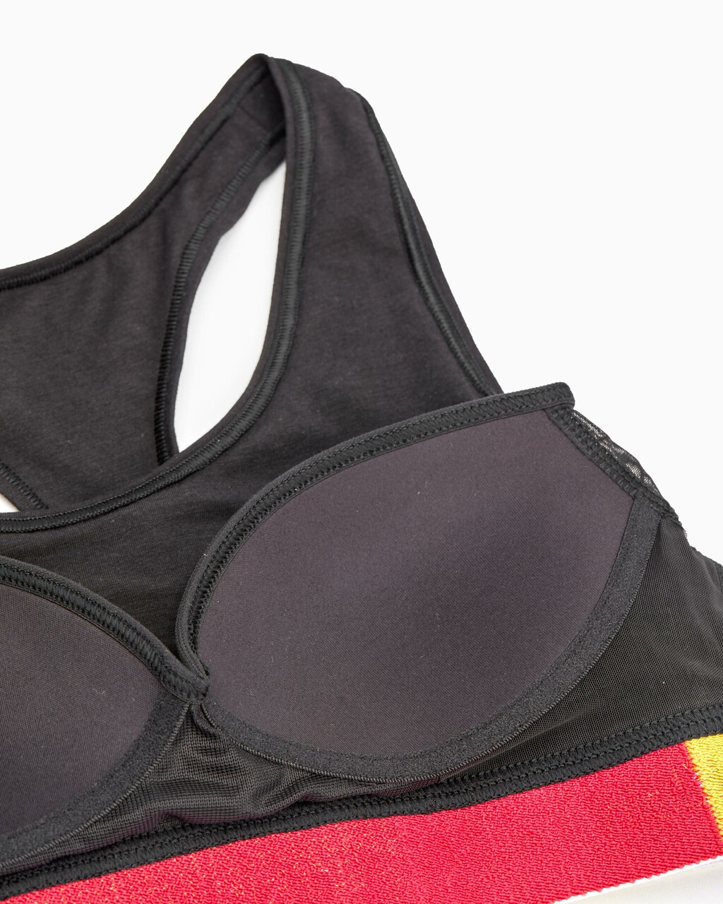PRIDE COLOR BLOCK LIGHTLY LINED BRALETTE, Black, hi-res