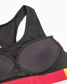 PRIDE COLOR BLOCK LIGHTLY LINED BRALETTE, Black, hi-res