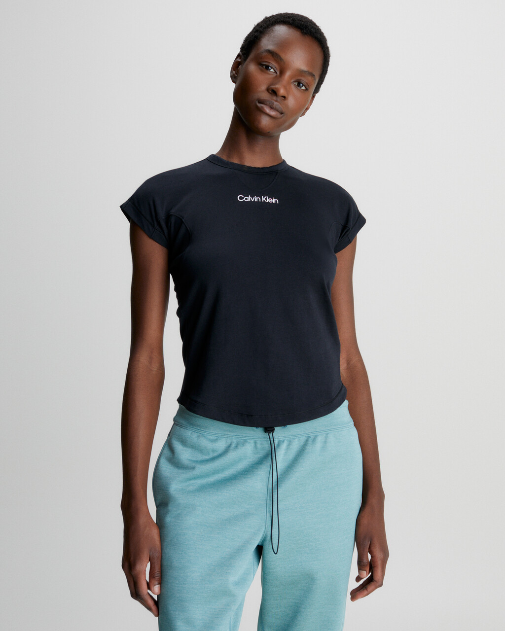Ck Athletic Fitted Tee, BLACK BEAUTY, hi-res