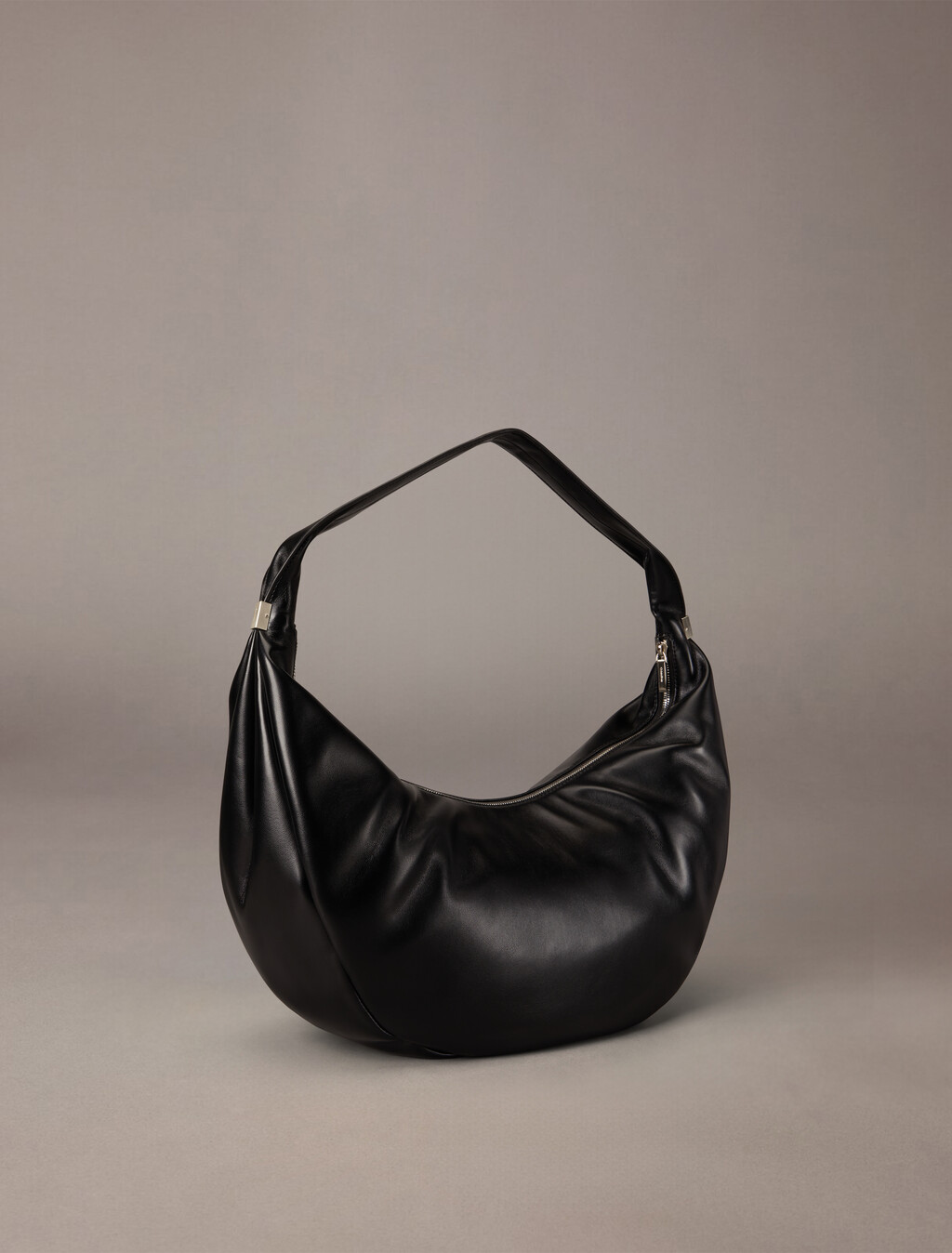 CK Pinched Large Crescent Bag, Black, hi-res