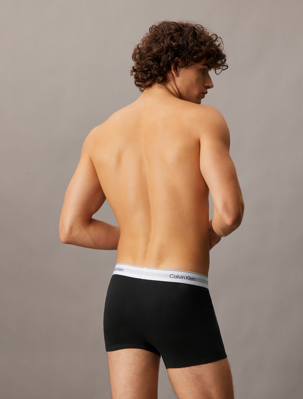 3 Pack Icon Cotton Stretch Trunks, Black/Ash/Plein Air, hi-res