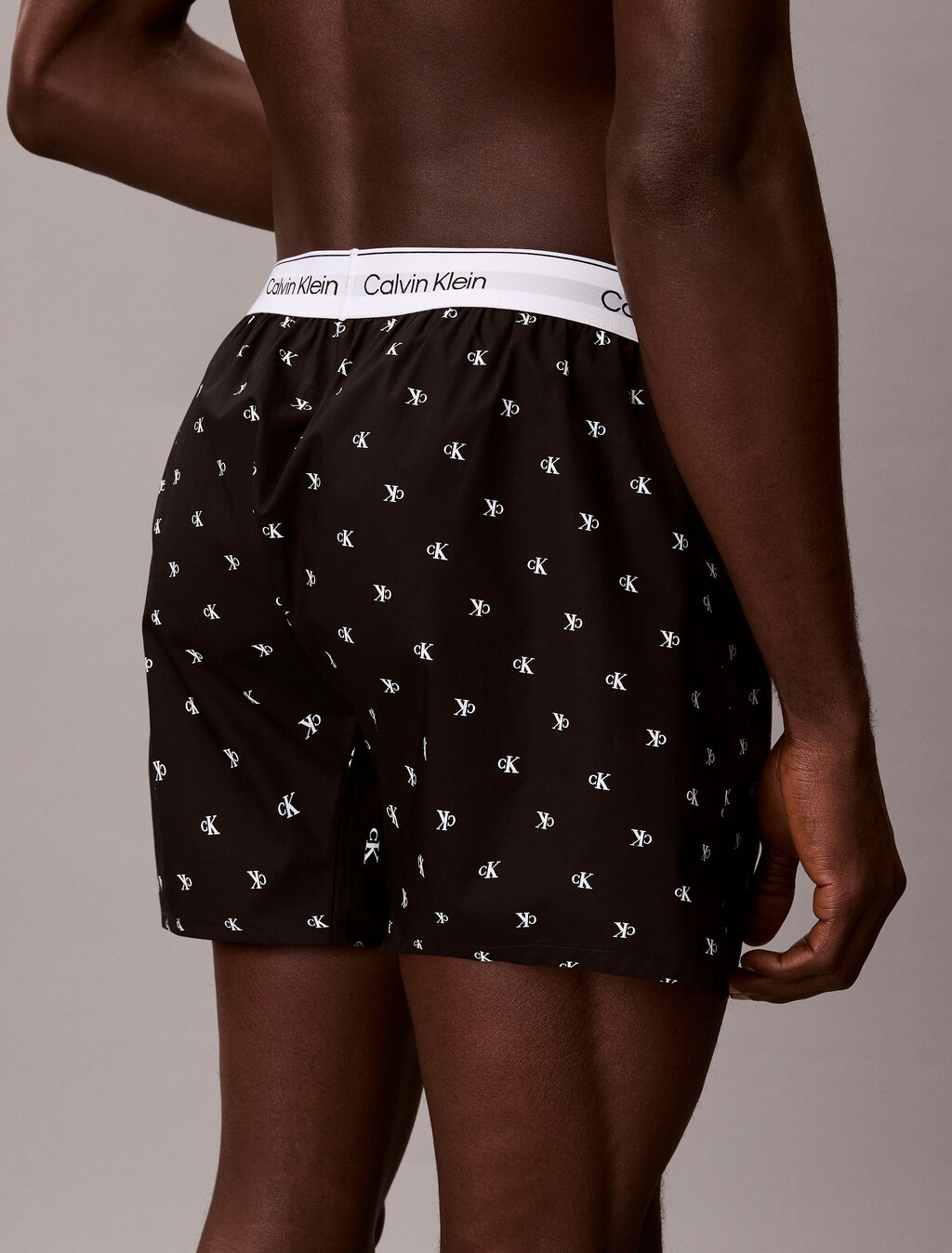 Cotton Poplin Traditional Boxers, DIAMOND LOGO BLACK, hi-res