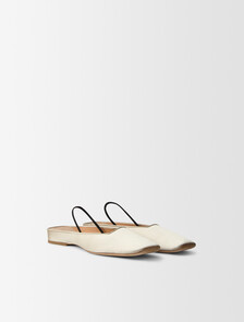 Kate Silk Satin Ballerina Flat, Parchment, hi-res