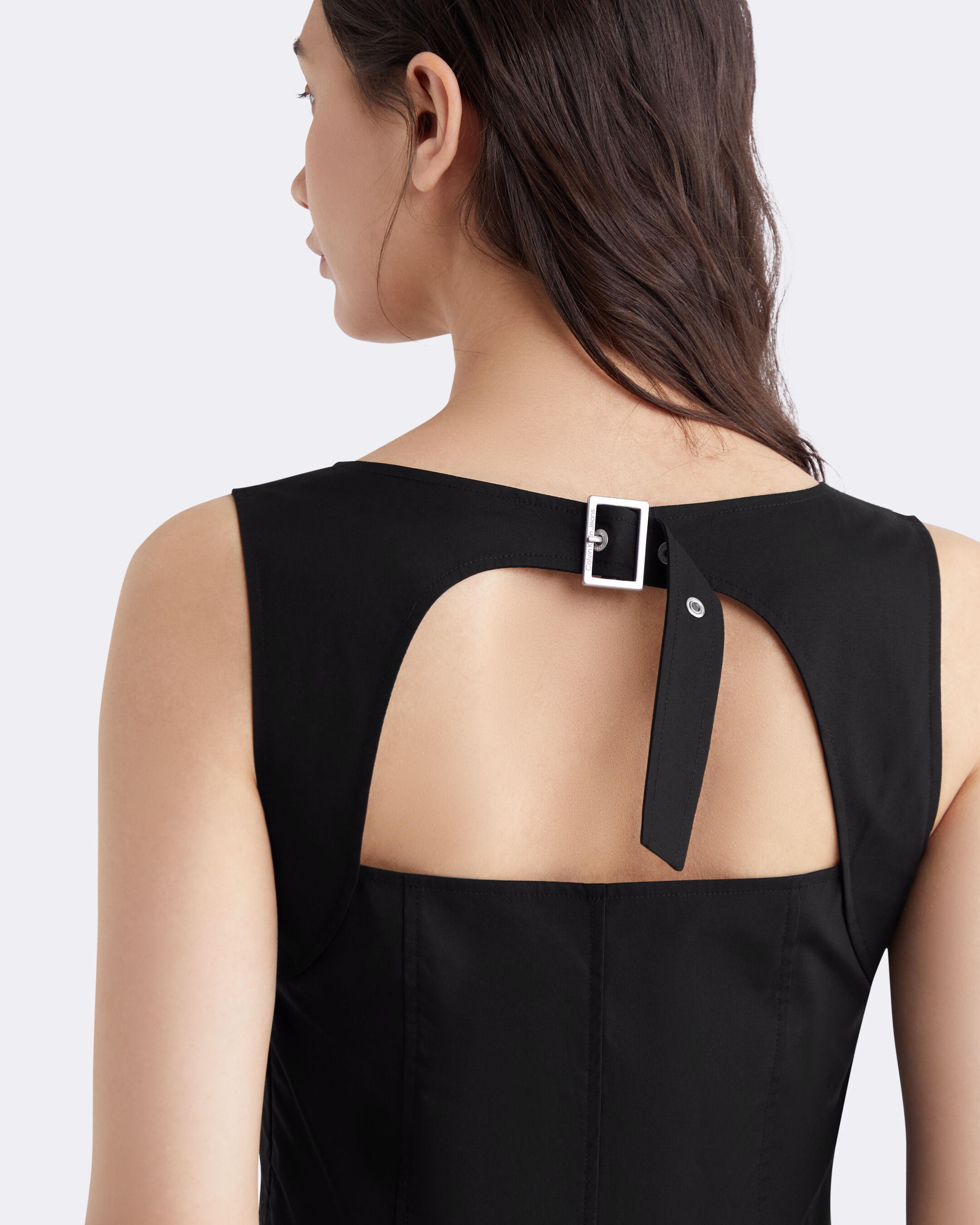 Calvin klein buckled sheath dress shop