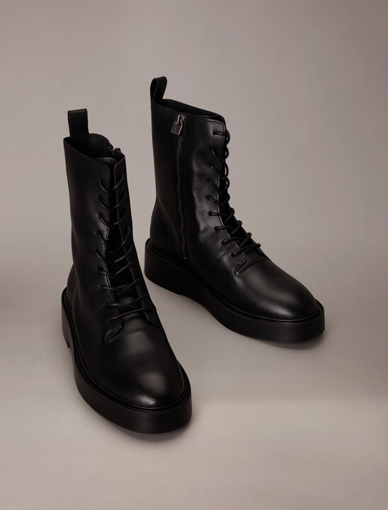 Concave Welt Lace Up Boot