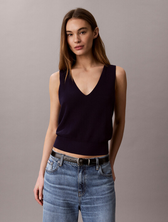 Cotton Knit Short Sleeve Twin Set