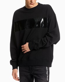 Institutional Shiny Logo Block Sweatshirt, Ck Black, hi-res