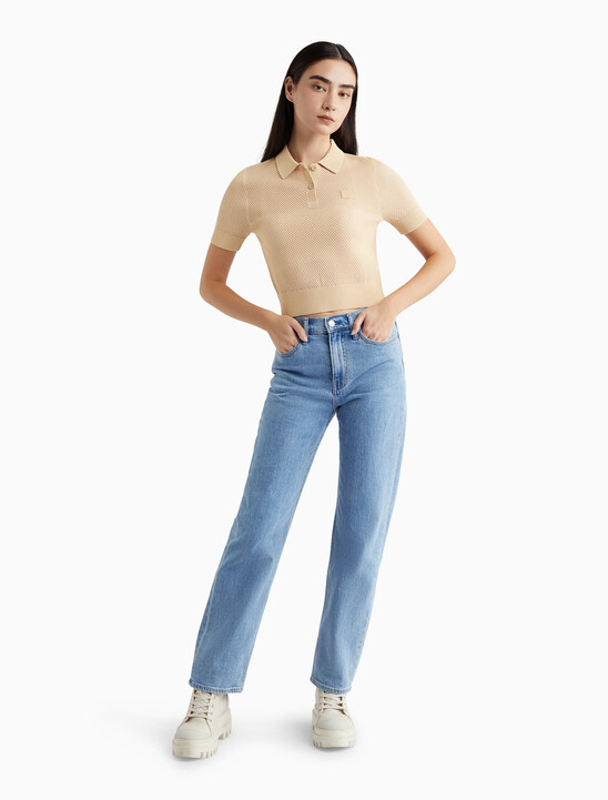 Second Skin Open Knit Polo