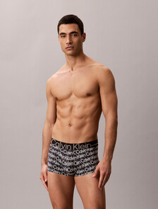 Icon Microfiber Stretch Metallic Low Rise Trunk, ECHO LOGO BLACK, hi-res