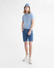 Pima Cotton Stretch Logo Tee, Iceland Blue, hi-res
