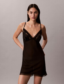 Chemise - CK Black Floral Lace, Black, hi-res