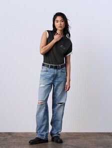 Jung Kook for Calvin Klein Logo Badge Relaxed T-Shirt, Peat, hi-res