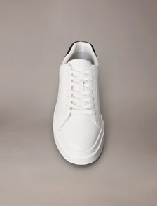 Leather Durable Traction NYC Trainers, White/Black/White, hi-res
