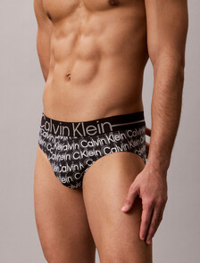 Invisibles Microfiber Mesh Hip Brief, ECHO LOGO BLACK, hi-res