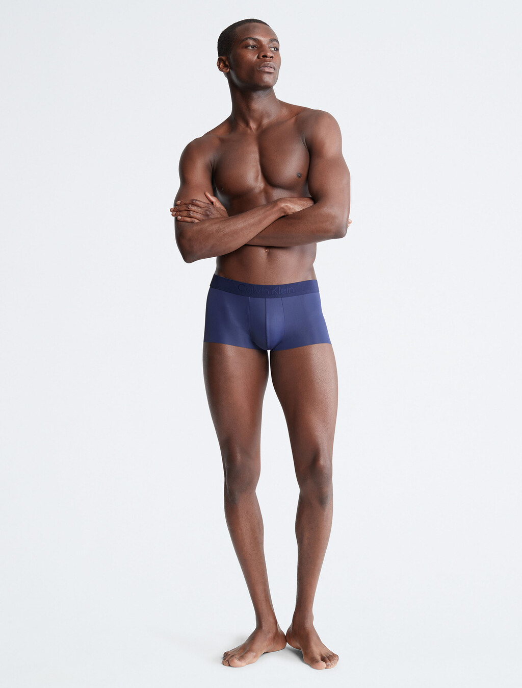 CK Black Low Rise Trunks, Blue Shadow, hi-res