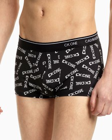 CK ONE PRINT MICRO LOW RISE TRUNKS, 10202 INKED LOGO PRINT+BLACK, hi-res