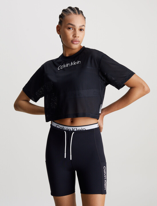 Mesh Cropped Gym T-shirt