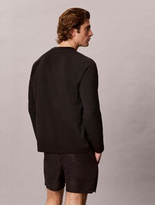 Embossed Logo Long Sleeve T-Shirt, Black, hi-res