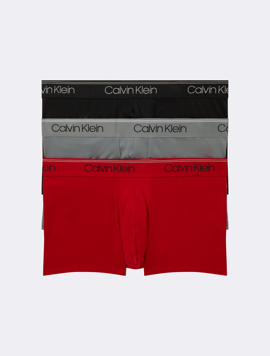 Logo Low Rise Trunk 3 Pack, 1 Black/ 1 Convoy/ 1 Red Gala, hi-res