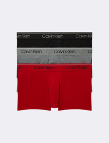 Logo Low Rise Trunk 3 Pack, 1 Black/ 1 Convoy/ 1 Red Gala, hi-res