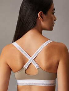 Icon Cotton Lightly Lined Bralette, Vintage Khaki, hi-res