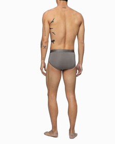 CK BLACK SILK KNIT HIPSTERS BRIEFS, Grey Sky, hi-res
