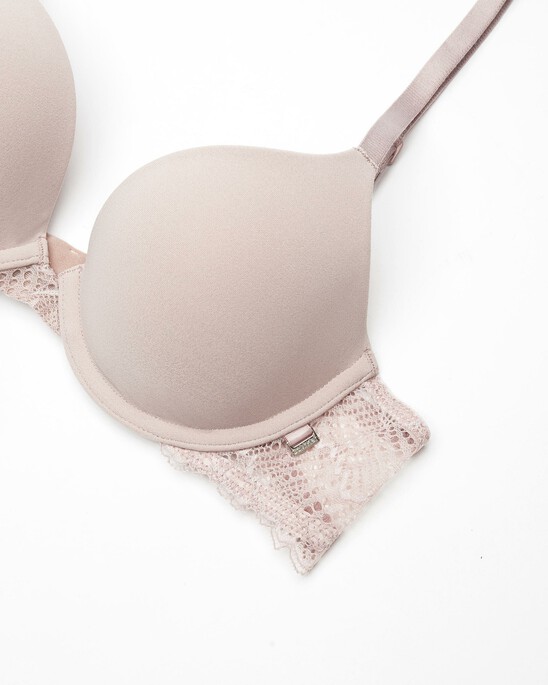 SCALLOPED LACE LIGHTLY LINED DEMI BRA