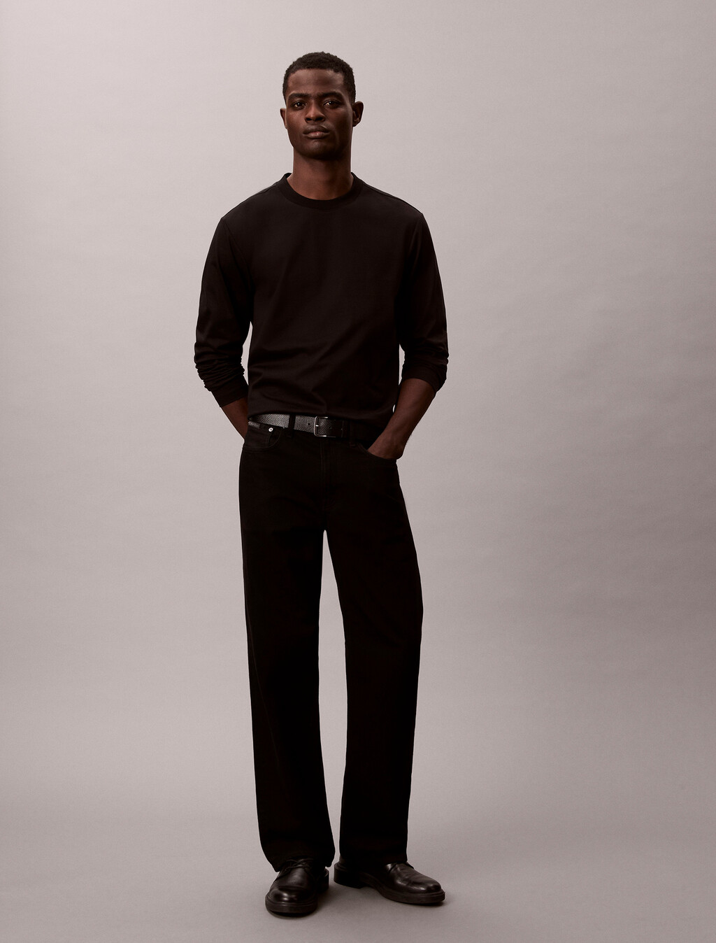 Embossed Logo Easy Fit Tee, Black, hi-res