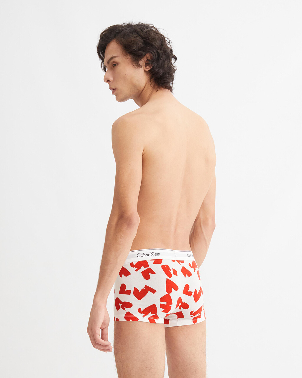 MODERN COTTON LOVE NOTES TRUNKS, REMEMBERED HEARTS PRINT_ORANGE ODYSSEY, hi-res