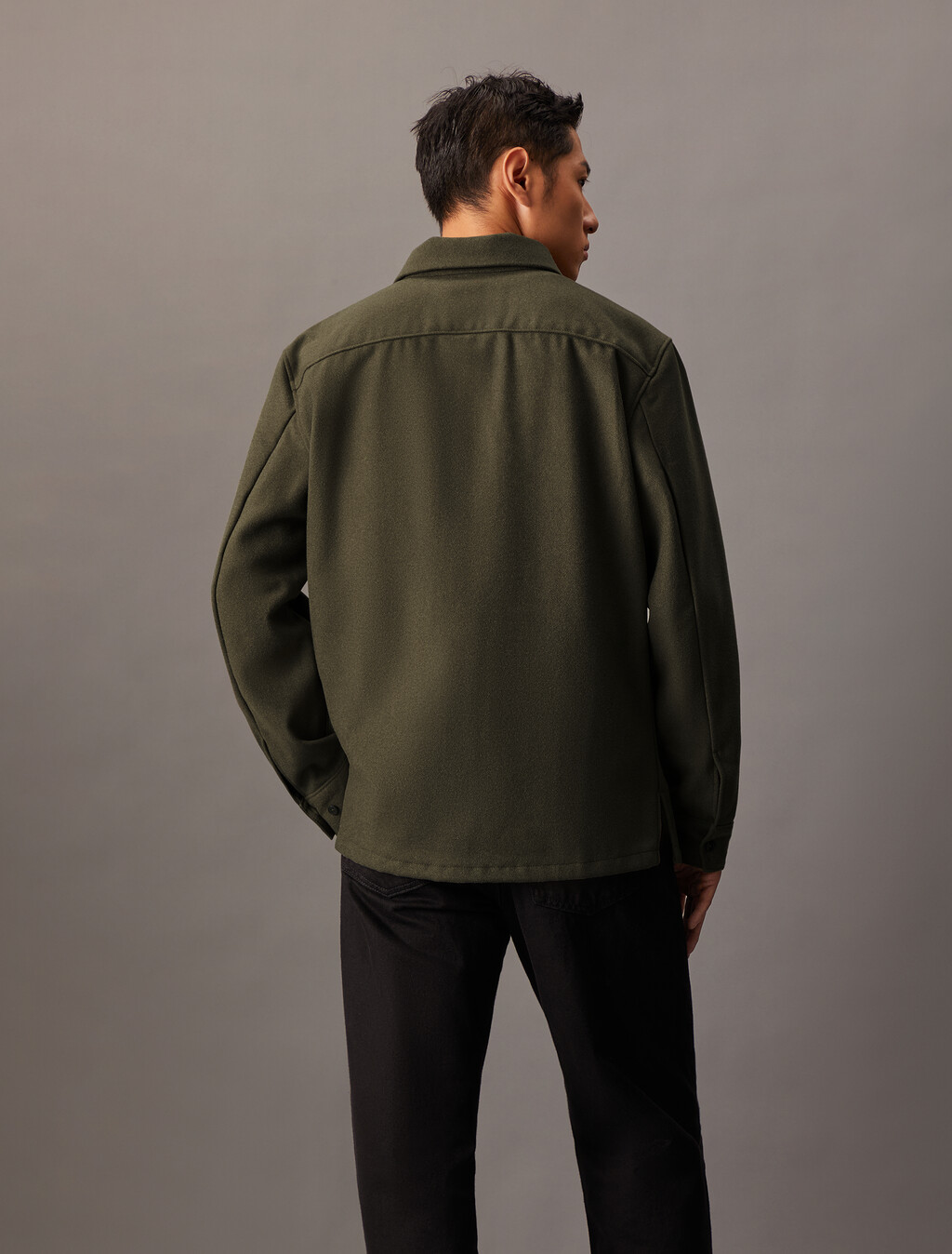 Wool Blend Shirt, Tarmac, hi-res