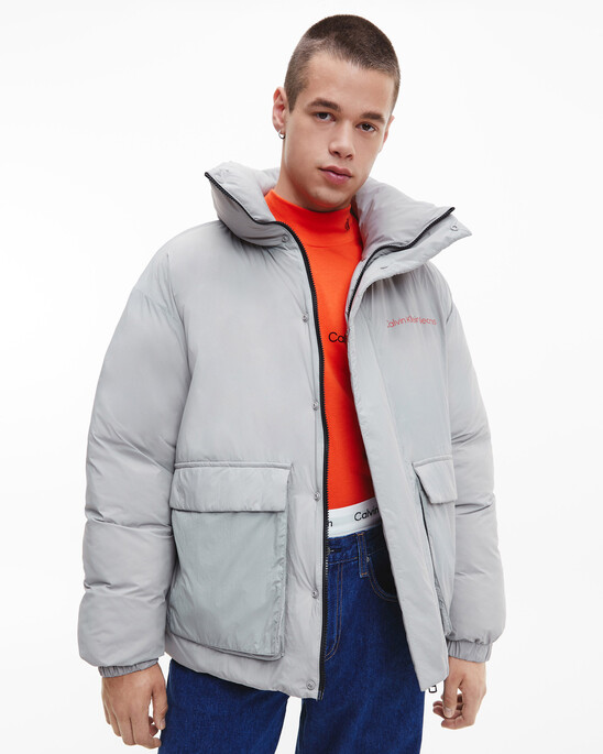 Quilted Puffer Jacket With Removable Sleeves