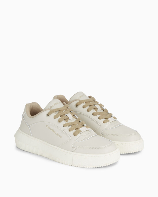 Faux Leather Trainers