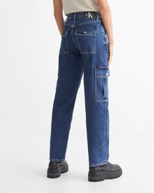 37.5 90s Straight Cargo Jeans, Dark Blue Cargo Pkt, hi-res