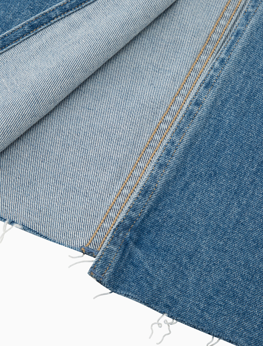 Reconsidered Front Split Maxi Denim Skirt, Med Blue F Split Cross Wb Rwh, hi-res