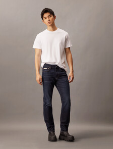 Embossed Monogram Slim Tee, Brilliant White, hi-res