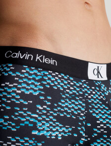 CALVIN KLEIN 1996 MICRO LOW RISE TRUNKS, BLACK PRINT/BLK, hi-res