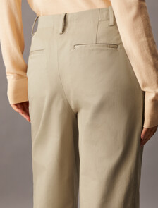 Cotton Chino Relaxed Trousers, Crockery, hi-res
