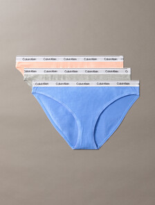 3 Pack Low Rise Bikini Briefs, GLACIER/MELON FRENZY/GREY HEATHER, hi-res