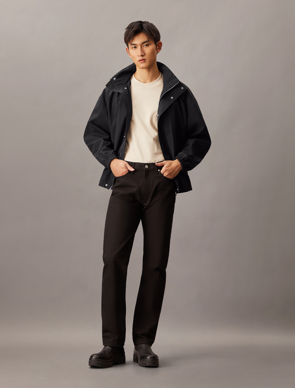 Packable Hooded Technical Jacket, Ck Black, hi-res