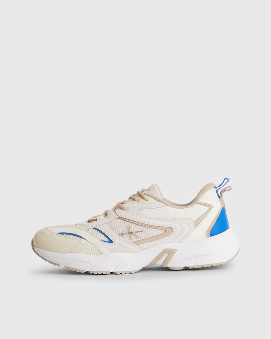SUEDE AND MESH TRAINERS