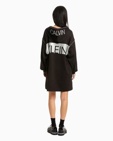 RECONSIDERED LONG SWEAT DRESS, Ck Black, hi-res