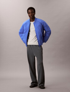 Nylon Bomber Jacket, Iris Bliss, hi-res