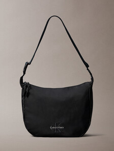 Nylon Signature Crossover Sling Bag, Black, hi-res