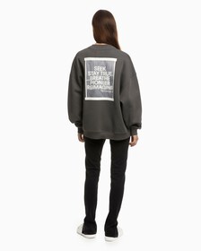 HYBRID COMFORT BACK SLOGAN SWEATSHIRT, Industrial Grey, hi-res