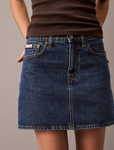 High Rise Denim Mini Skirt, PACIFICO, hi-res